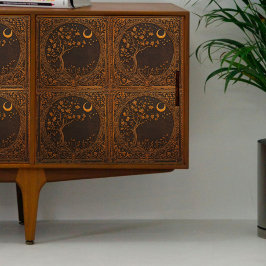 Papel De Seda Decoupage de árboles de círculo de madera