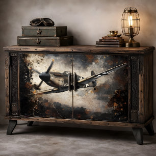 Papel De Seda Decoupage de Avión de Combate Antiguo