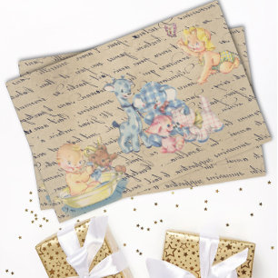 Papel De Seda Decoupage de Baby Shower Vintage