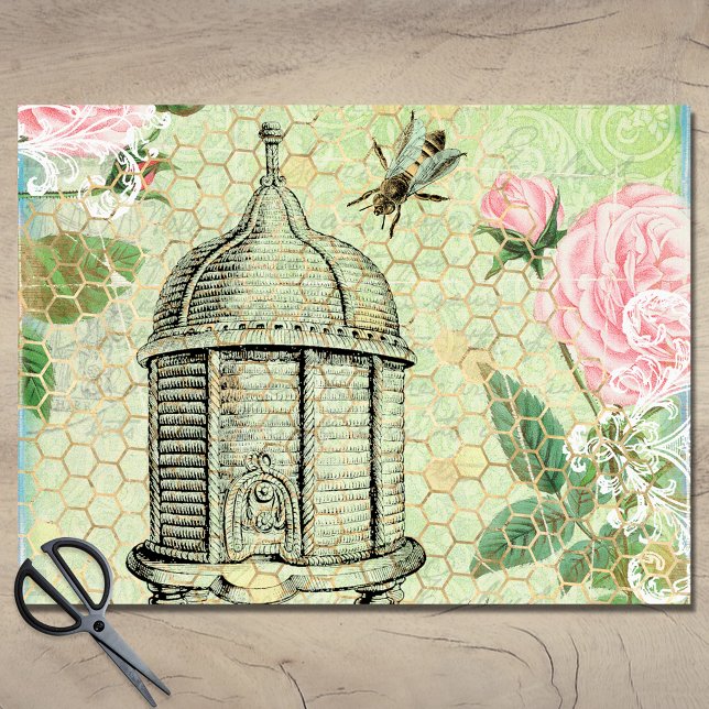 Papel De Seda Decoupage de Beehive floral victoriana (Subido por el creador)