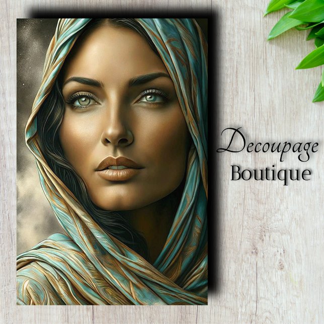 Papel De Seda Decoupage de Belleza Exótica (Exotic Beauty Decoupage Tissue Paper)