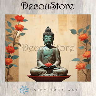 Papel De Seda Decoupage de Buda y Peonías