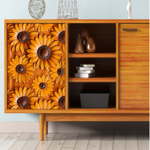 Papel De Seda Decoupage de burbujas de girasol de cuero labrado