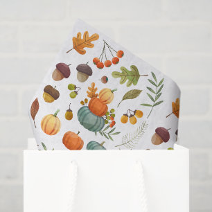 Papel de seda decoupage de calabaza de bellotas, O