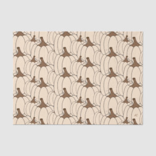 Papel de seda decoupage de calabazas blancas cremo