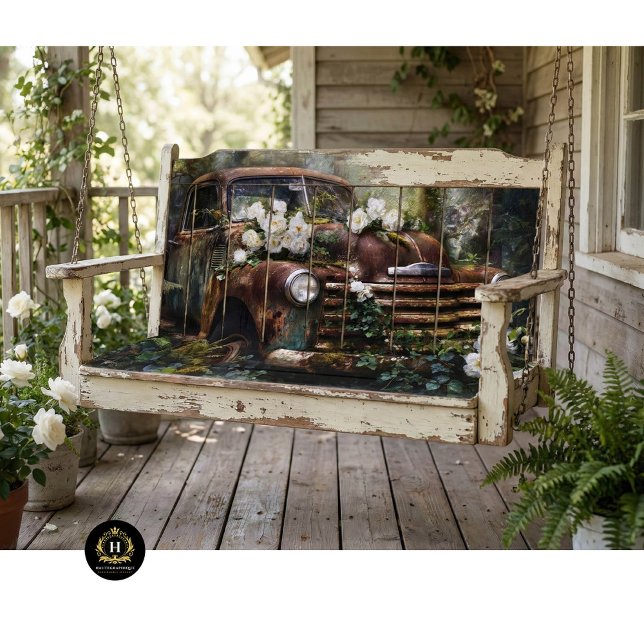 Papel De Seda Decoupage de Camión de Rosa Blanca Rústica (Subido por el creador)