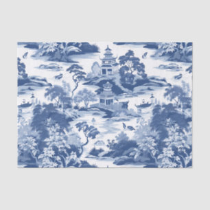 Papel De Seda Decoupage de Chinoiserie Oriental Landscape Painta