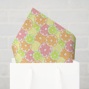 Papel de seda decoupage de cítricos, limón lima na
