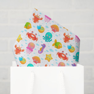 Papel De Seda Decoupage de Criaturas Marinas