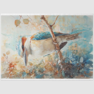 Papel De Seda Decoupage de cucaburra con acuarela