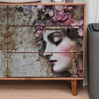Papel De Seda Decoupage de Dama Rosa Durmiendo