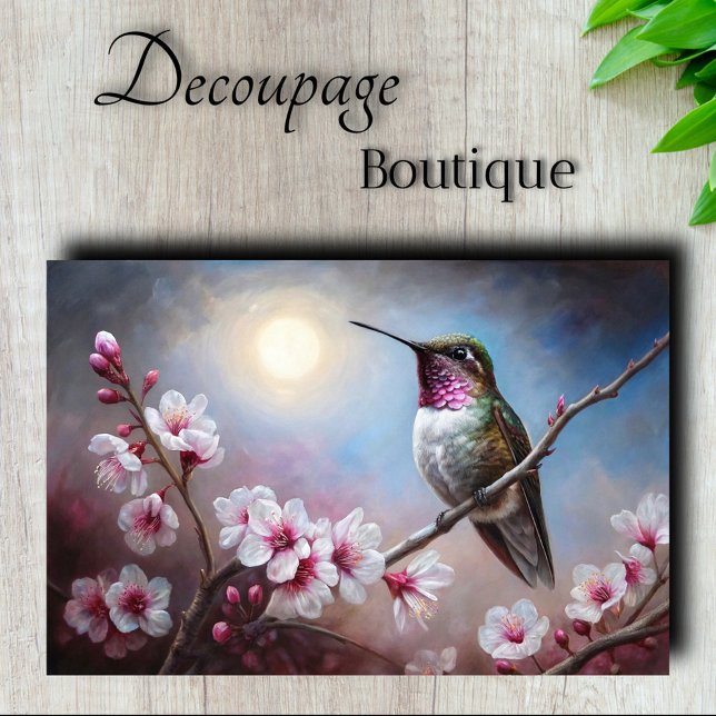 Papel De Seda Decoupage de Danza del Néctar de Primavera (Spring's Nectar Dance Decoupage Tissue Paper)