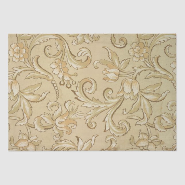 Papel De Seda Decoupage de desplazamiento de la flor de tulipano (Anverso)