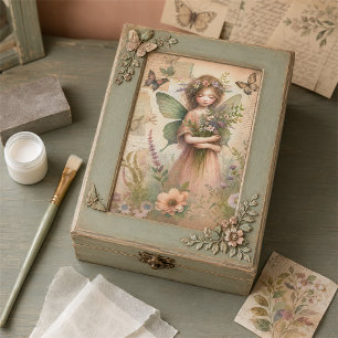 Papel De Seda Decoupage de efímera de hada del bosque vintage