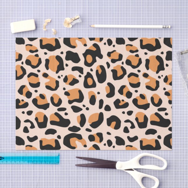 Papel De Seda Decoupage de Estampado de Leopardo Funky Naranja N (Artesanía)