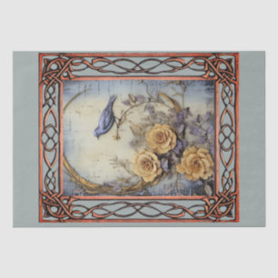 Papel De Seda Decoupage de Fantasía Gótica Floral