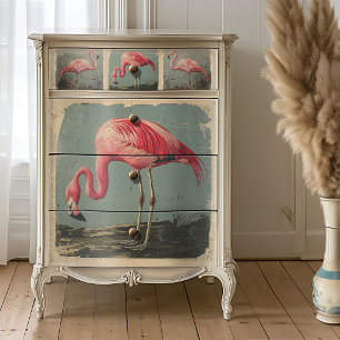 Papel De Seda Decoupage de Flamenco Americano al Estilo Audubon