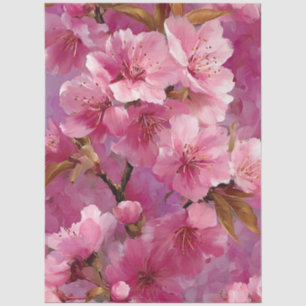 Papel De Seda Decoupage de Flor de Cerezo Rosa