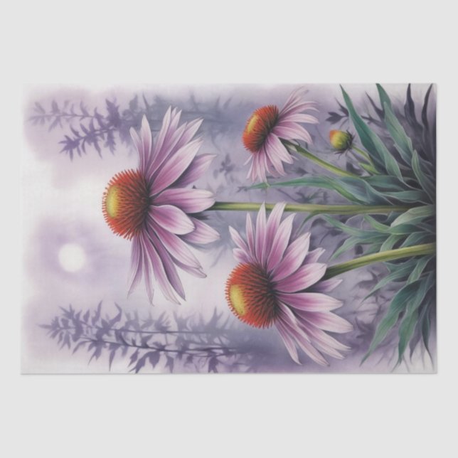 Papel De Seda Decoupage de Flores de Cono (Anverso)