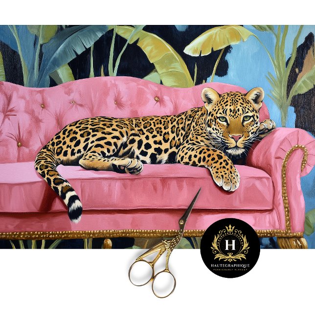 Papel De Seda Decoupage de gato leopardo (Subido por el creador)