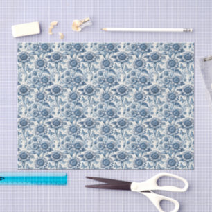 Papel De Seda Decoupage de girasoles y mariposas de Chinoiserie 