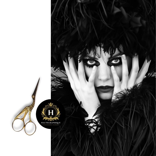 Papel De Seda Decoupage de glamour gótica blanca y negra (Subido por el creador)