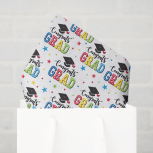 Papel de seda decoupage de graduación, Felicidades