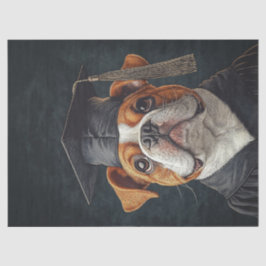 Papel De Seda Decoupage de Graduado Bulldog