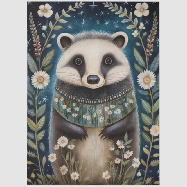 Papel De Seda Decoupage de grandes bosques de bosques (Anverso)