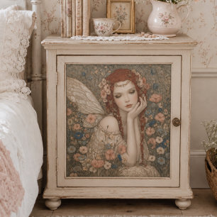 Papel De Seda Decoupage de Hada Boho Vintage en Jardín de Flores