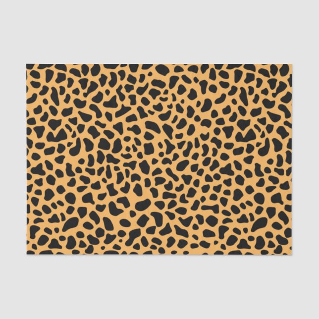 Papel De Seda Decoupage de Impresión de Animal Guepardo Chic (Anverso)