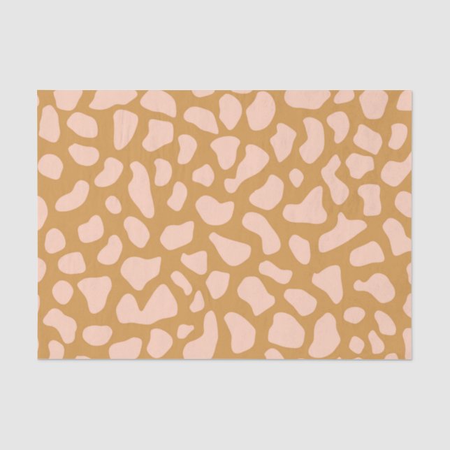 Papel De Seda Decoupage de Impresión de Guepardo Rosa Sonrojado (Anverso)