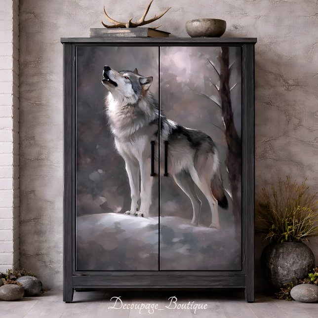 Papel De Seda Decoupage de la canción de invierno (Winter Song Decoupage Tissue Paper Mockup)