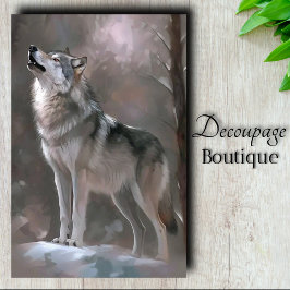 Papel De Seda Decoupage de la canción de invierno