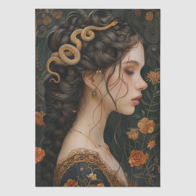 Papel De Seda Decoupage de la era victoriana de las serpientes (Anverso)