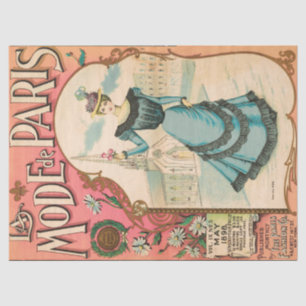 Papel De Seda Decoupage de la moda francesa vintage