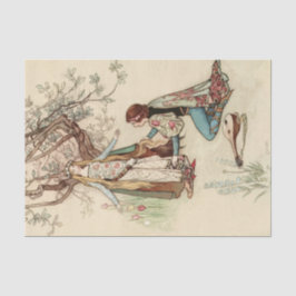 Papel De Seda Decoupage de la pareja del libro de historias