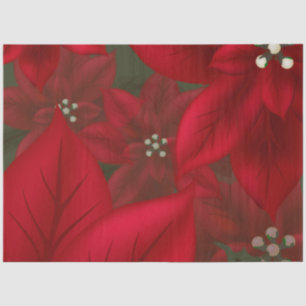 Papel De Seda Decoupage de la Poinsettia Roja navidad