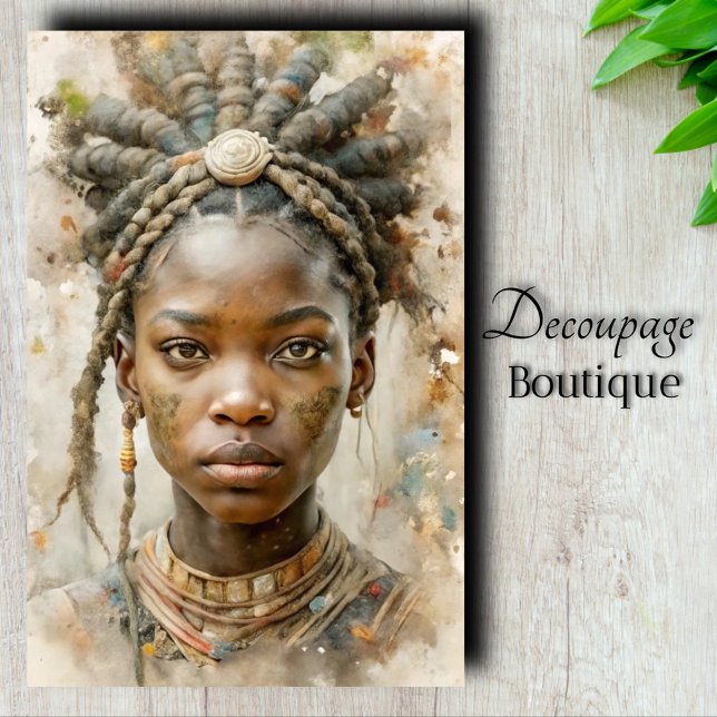 Papel De Seda Decoupage de la Princesa de la Tierra (Earth Princess Decoupage Tissue Paper)