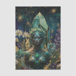 Papel De Seda Decoupage de la Reina del Bosque de Fantasía de Su