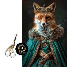 Papel De Seda Decoupage de la Reina Fox de la Corona Floral Vint