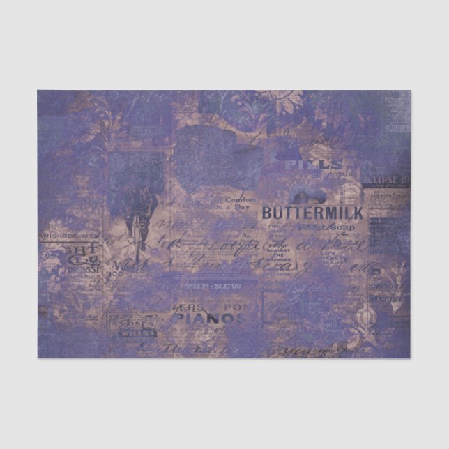 Papel De Seda Decoupage de Lavanda Mística (Anverso)
