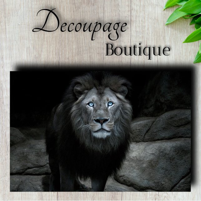 Papel De Seda Decoupage de León Majestuoso (Majestic Lion Decoupage Tissue Paper)