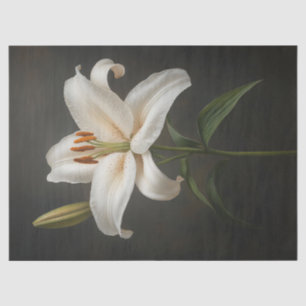 Papel De Seda Decoupage de Lirio Blanco Elegante