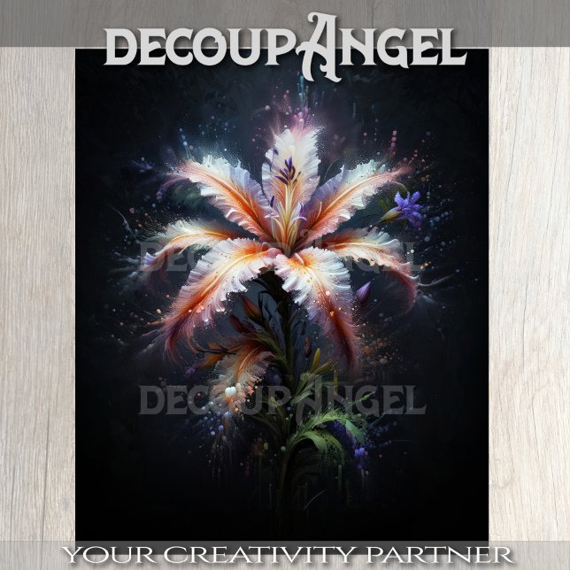 Papel De Seda Decoupage de Lirio Colorido (Subido por el creador)