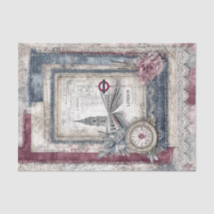 Papel De Seda Decoupage de Londres y Lace