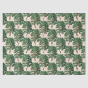Papel De Seda Decoupage de los Árboles Verdes