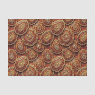 Papel De Seda Decoupage de Lujo Geoda de Ágata Naranja Quemada