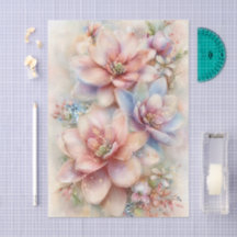 Decoupage de Magnolia en Acuarela Pastel