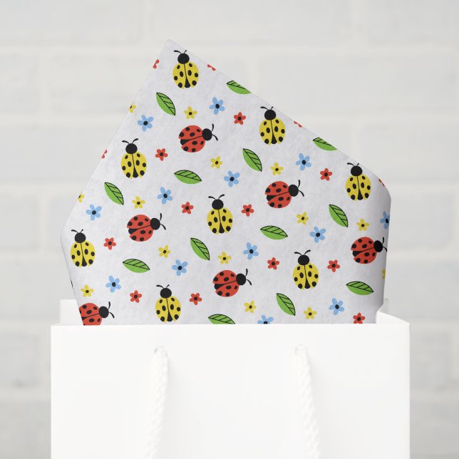 Papel de seda decoupage de mariquita, Insecto (Bolsa de regalo)